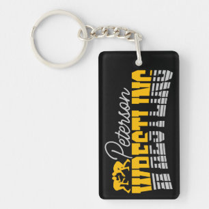 Personalized NAME Wrestling School Team Wrestler Keychain