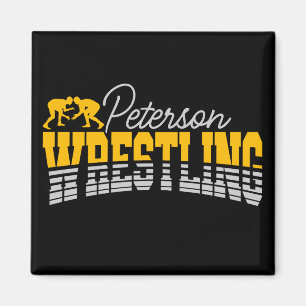 Personalized NAME Wrestling School Team Wrestler Magnet