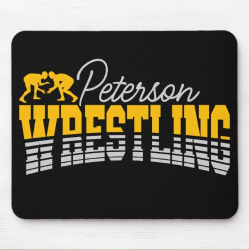 Personalized NAME Wrestling School Team Wrestler Mouse Pad