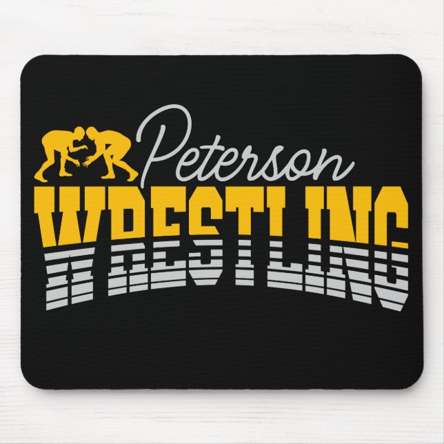 Personalized NAME Wrestling School Team Wrestler Mouse Pad (Front)