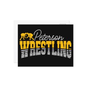Personalized NAME Wrestling School Team Wrestler  Postcard
