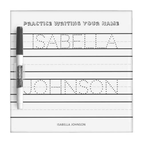 Personalized Name Writing Practice Whiteboard