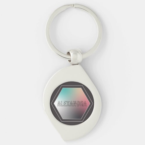 Personalized Name Y2K Holographic Gradient Keychain
