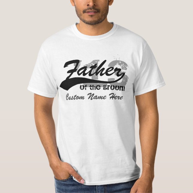 Personalized Name & Year Father of the Groom Shirt (Front)