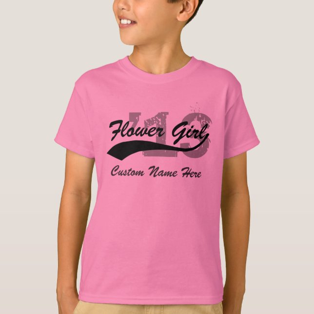 Personalized Name & Year Flower Girl Shirt (Front)