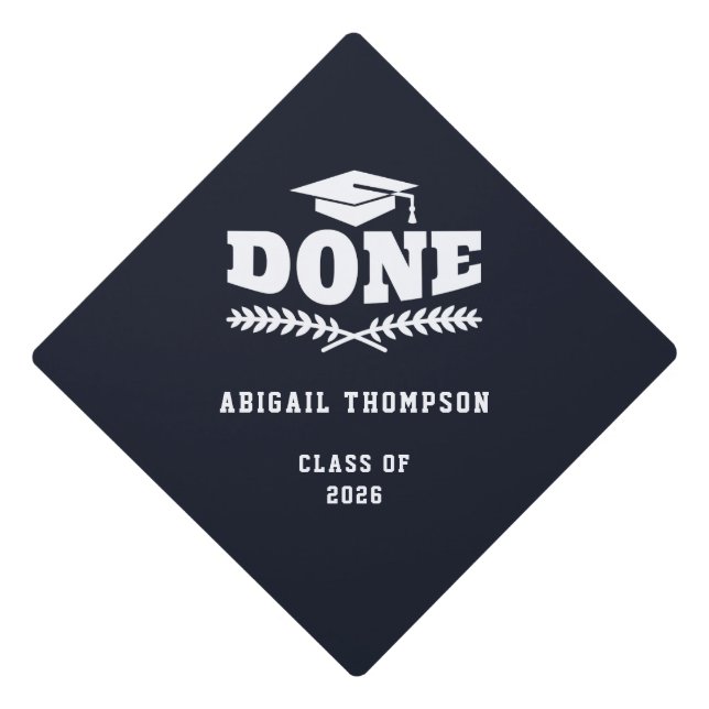 Personalized Name Year Graduation  Graduation Cap Topper (Front)