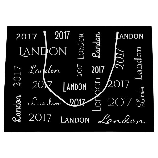 Personalized Name & Year Graduation Large Gift Bag (Front)