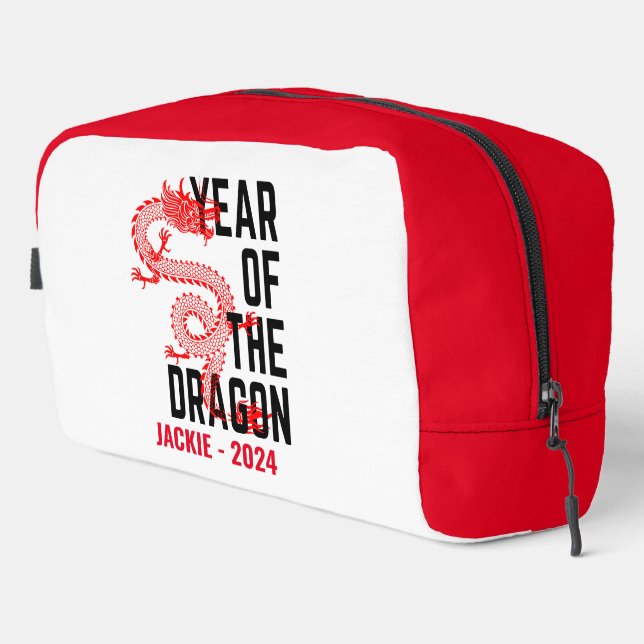 Personalized Name Year of the Dragon Birth Year  Dopp Kit (Right Corner)