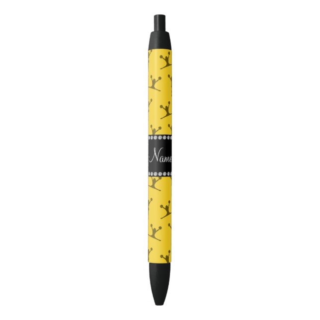 Personalized name yellow cheerleader pattern pen (Front Vertical)