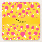 Personalized name yellow cotton candy