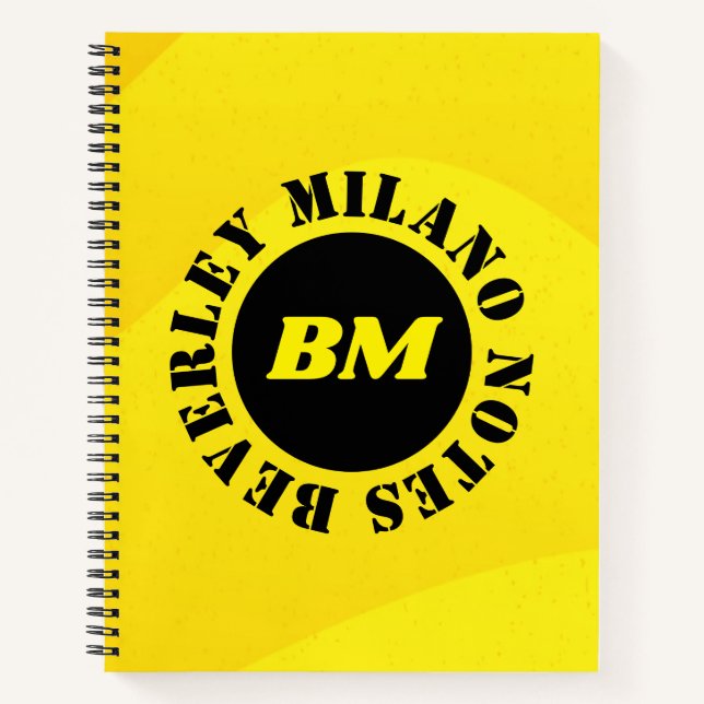 Personalized Name Yellow Notebook (Front)