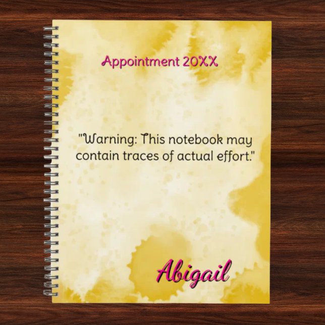 Personalized Name Yellow Watercolor Appointment  Planner (Creator Uploaded)