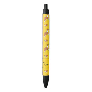 Personalized name yellow Welsh corgi pembroke dogs Pen