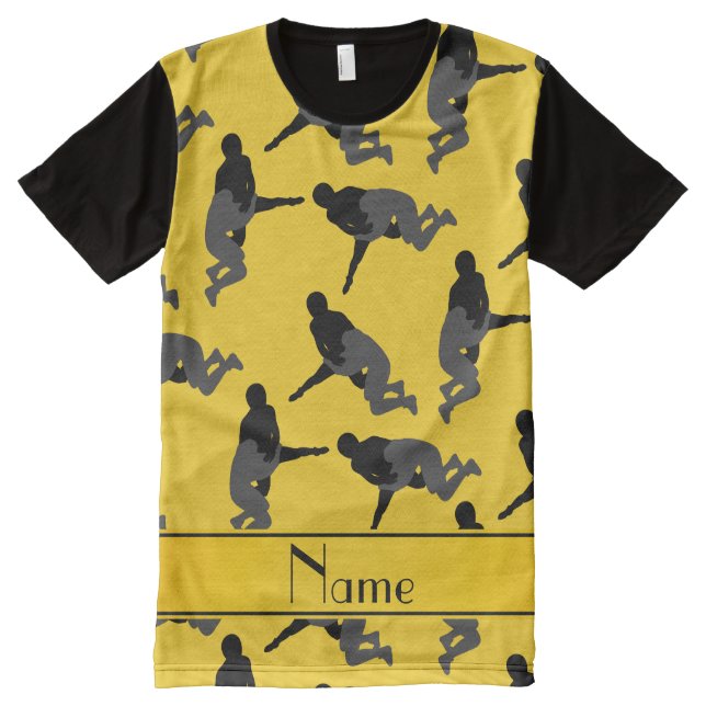 Personalized name yellow wrestling All-Over-Print T-Shirt (Front)
