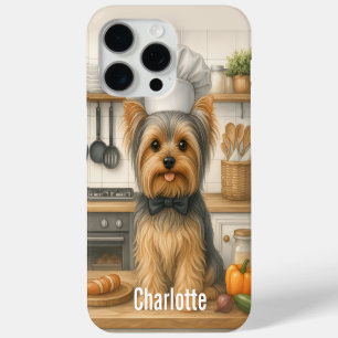 Personalized Name Yorkshire Terrier Dog Chef iPhone 15 Pro Max Case