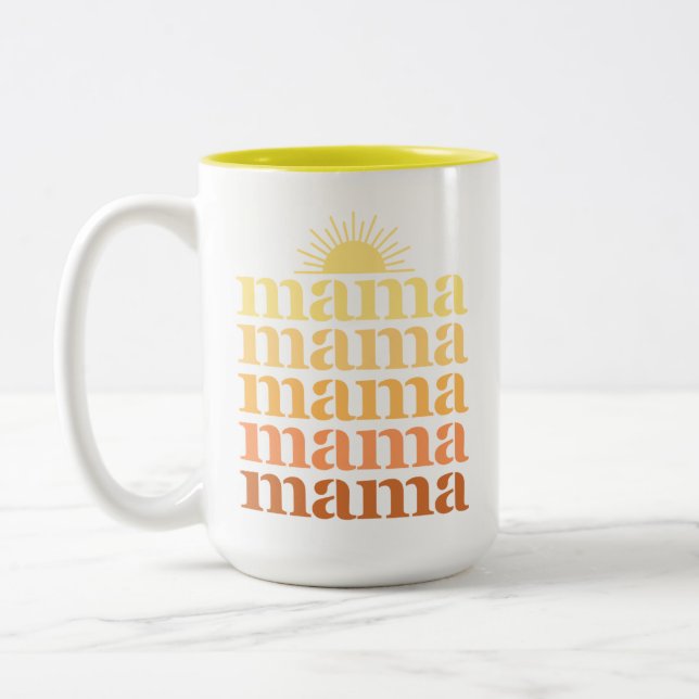 Personalized name you are my sunshine mama mug (Left)