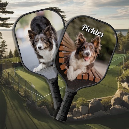 Personalized Name Your Dog Photo Pickleball Paddle