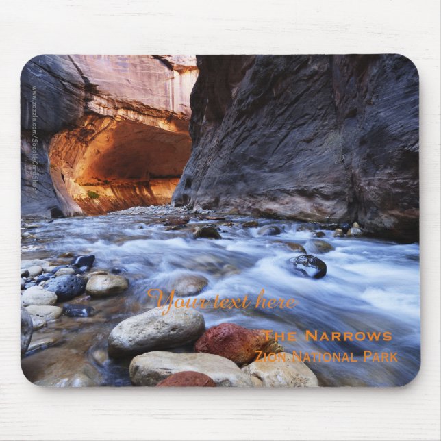 Personalized Name, Zion National Park the Narrows Mouse Pad (Front)