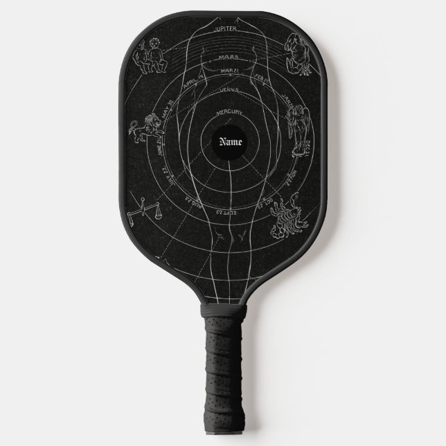 Personalized name Zodiac, horoscope, astrology Pickleball Paddle (Front)