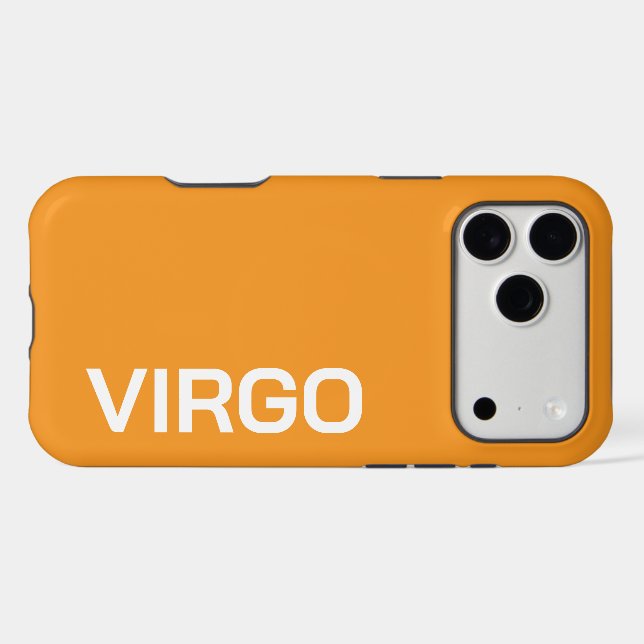 PERSONALIZED NAME ZODIAC SIGN STYLISH MODERN  iPhone CASE (Back Horizontal)