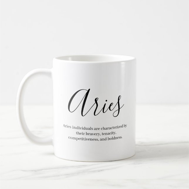 Personalized Name ,zodiac sign, traits mug (Left)