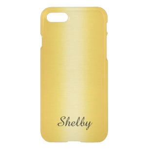Personalized Named Brushed Gold iPhone 7 Case