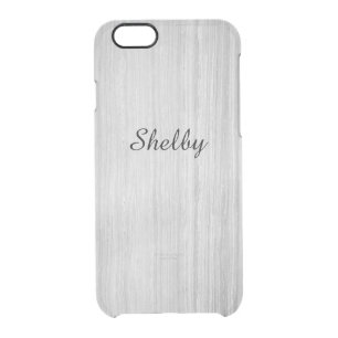 Personalized Named Granite Stripes iPhone 6/6s Clear iPhone 6/6S Case