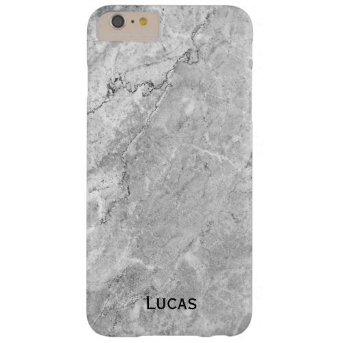 Personalized Named Gray Granite iPhone 66s Plus Barely There iPhone 6 Plus Case