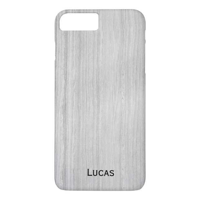 Personalized Named Gray Stripes iPhone 7 Plus Case-Mate iPhone Case (Back)