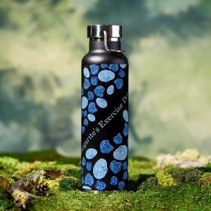 Personalized Named Shades of Blues Water Bottle