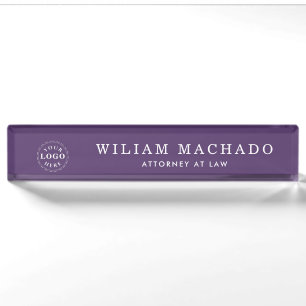 Personalized Nameplate with Title and Company Logo