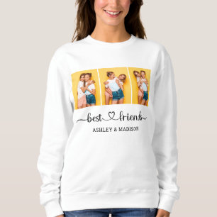 Personalized Names 3 Photo Collage Best Friends Sweatshirt