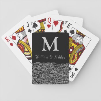 Personalized Names And Monogram Playing Cards by sagart1952 at Zazzle