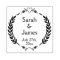 Personalized Names and Wedding Date Rubber Stamp
