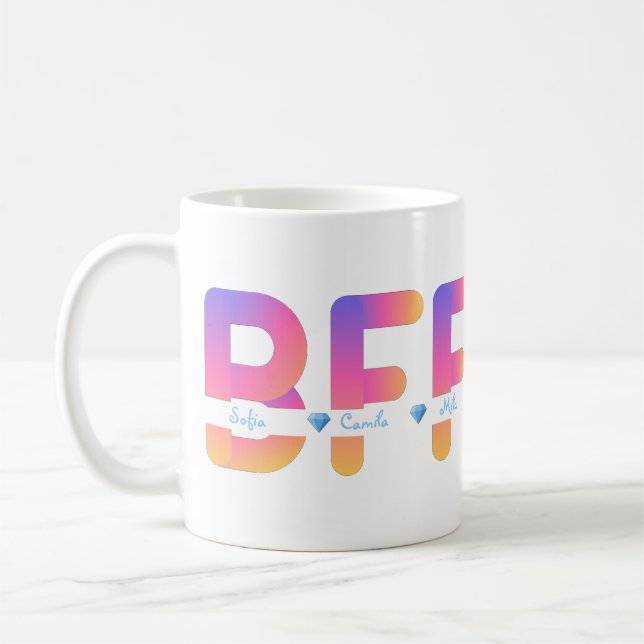 Personalized  Names BFF Mug (Left)