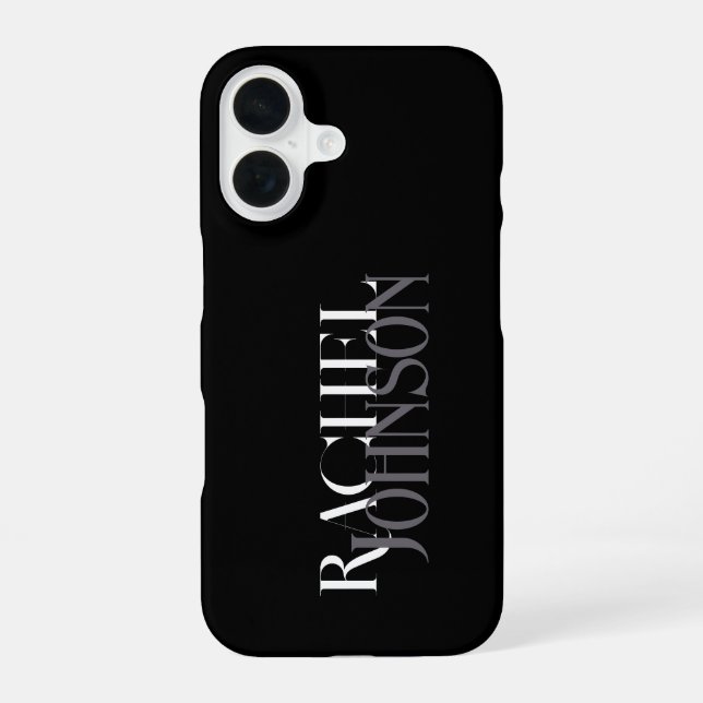Personalized Names Black Gray  Iphone Case (Back)
