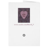Personalized Names Carved In Tree Card - Pink (Back)