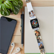 Personalized Names Date And 5 Photo Collage Apple Watch Band at Zazzle