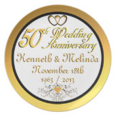 PERSONALIZED (NAMES/DATES) 50th Anniversary Plate (Front)