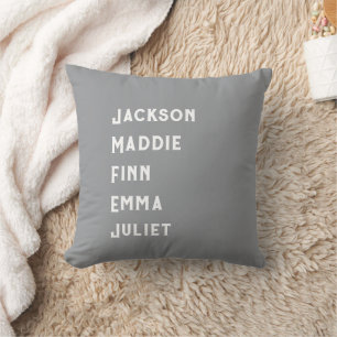 Personalized Names Grandparents Farmhouse Throw Pillow