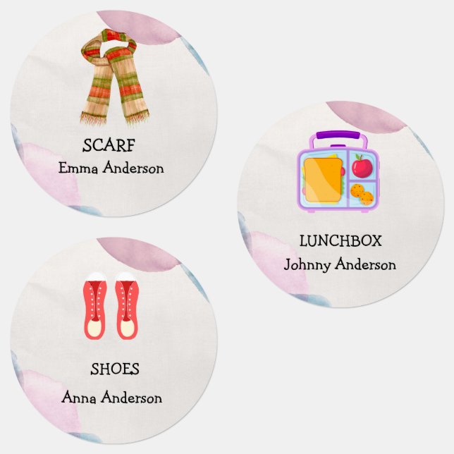 Personalized Names, Images, Descriptions"9 in 1" Labels (Group)