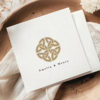 Personalized Names Irish Celtic Knot Gold Wedding
