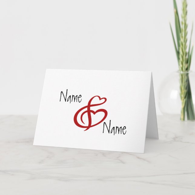 Personalized Names Valentine's Day Card (Front)