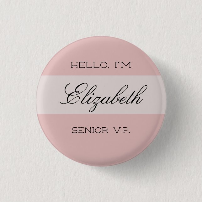 Personalized Nametag Button (Front)