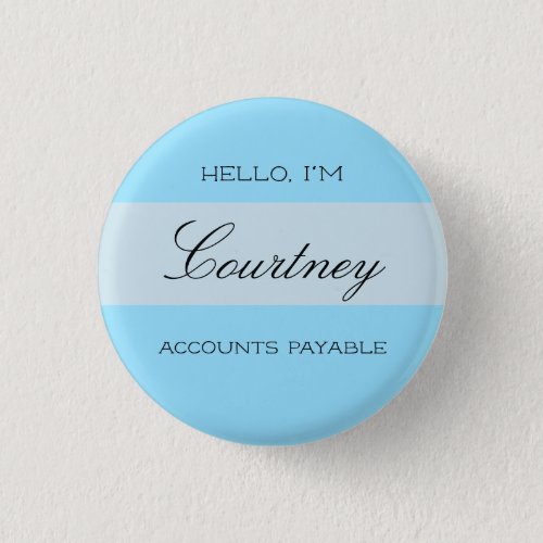 Personalized Nametag Button with Job Title