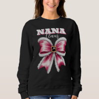 Personalized Nana Claus Santa Bow Christmas