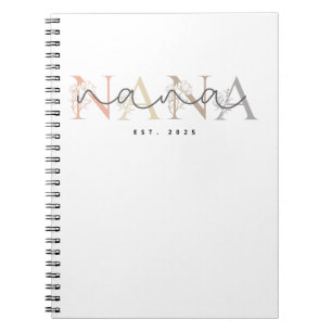 Personalized Nana Grandma Floral Elegance Notebook
