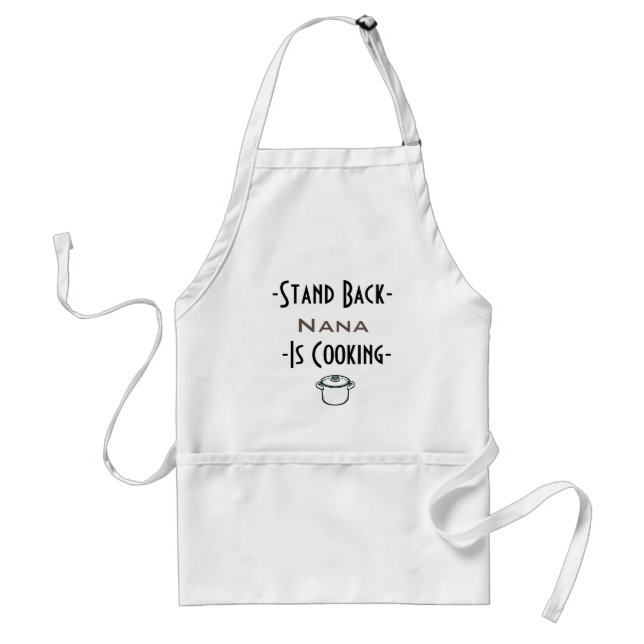Personalized Nana is cooking Text Design Apron (Front)