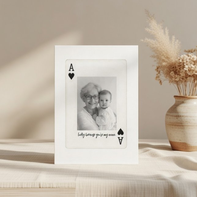 Personalized Nana Mother’s Day Card – Ace of Heart (Creator Uploaded)