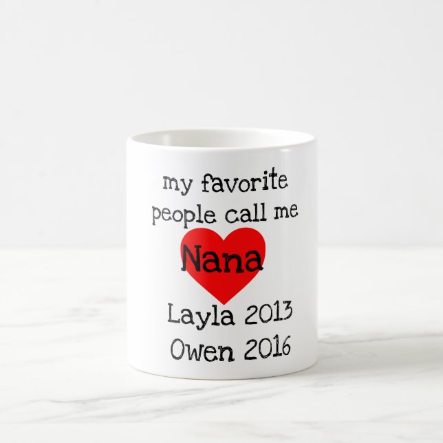 personalized nana mug with names (Center)